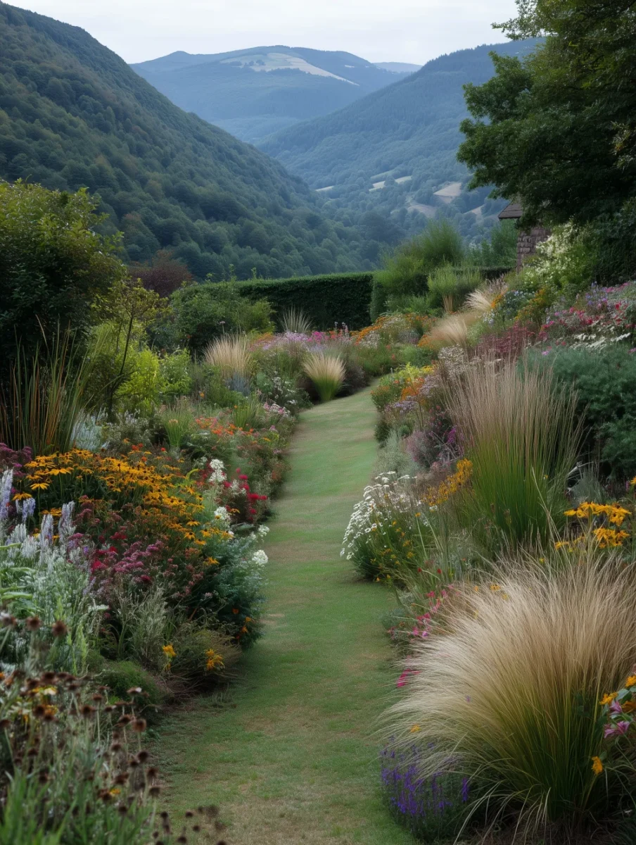 modern perennial garden