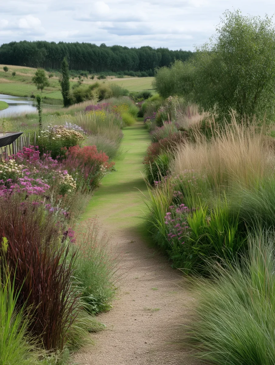 modern perennial garden planting