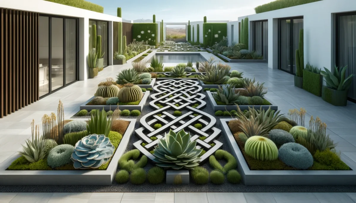 Modern Knot garden by AI