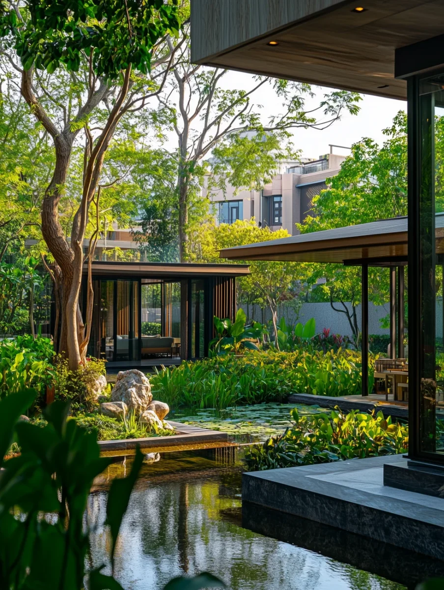 tropical garden ideas - water feature